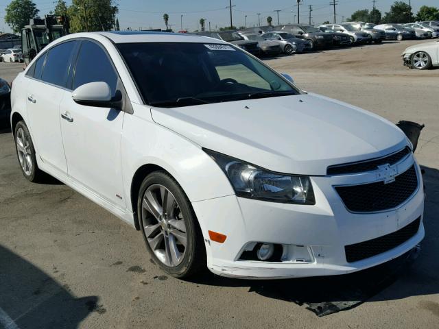 1G1PH5S92B7275517 - 2011 CHEVROLET CRUZE LTZ WHITE photo 1