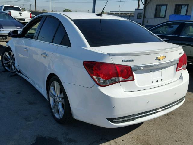 1G1PH5S92B7275517 - 2011 CHEVROLET CRUZE LTZ WHITE photo 3