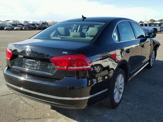 1VWCH7A37CC021225 - 2012 VOLKSWAGEN PASSAT BLACK photo 4