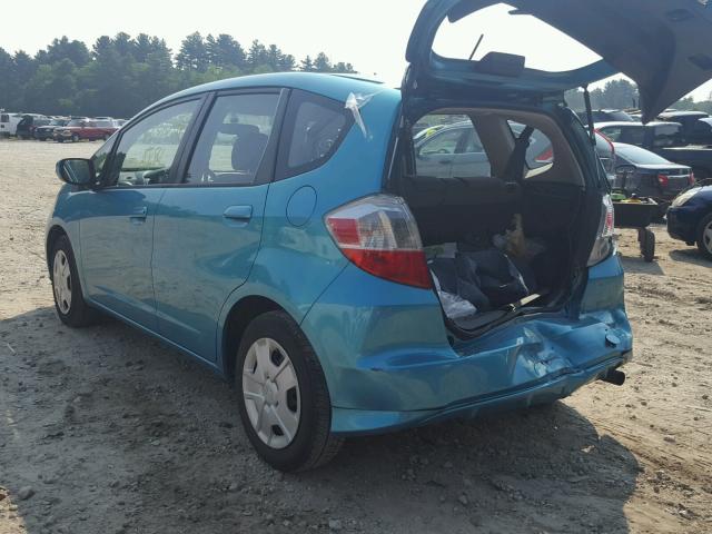 JHMGE8H30CC010042 - 2012 HONDA FIT BLUE photo 3