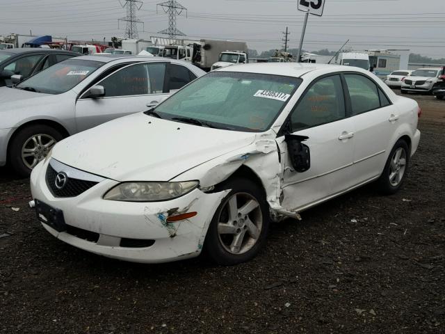 1YVFP80C545N43913 - 2004 MAZDA 6 WHITE photo 2