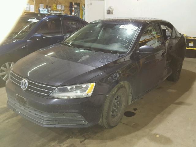 3VW267AJ2GM374928 - 2016 VOLKSWAGEN JETTA S BLACK photo 2