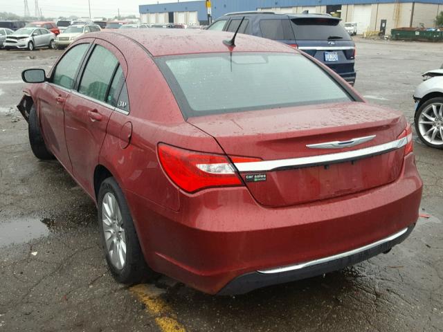 1C3CCBAB5DN641643 - 2013 CHRYSLER 200 LX RED photo 3