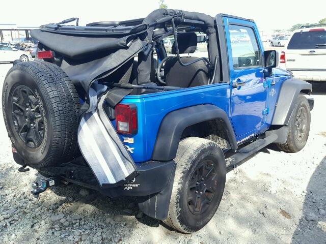 1C4AJWAG2GL104949 - 2016 JEEP WRANGLER S BLUE photo 4