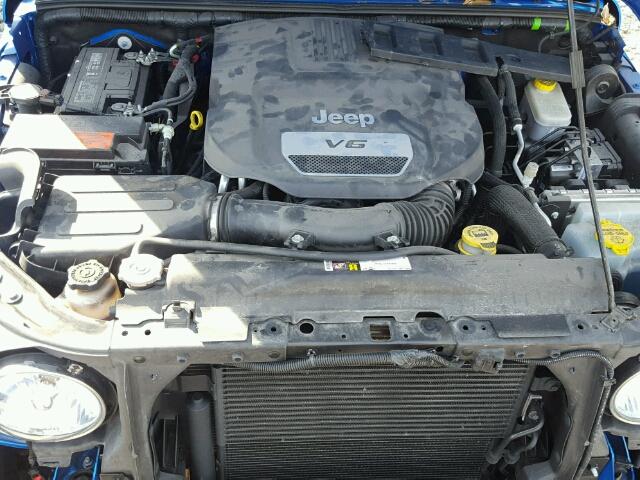 1C4AJWAG2GL104949 - 2016 JEEP WRANGLER S BLUE photo 7