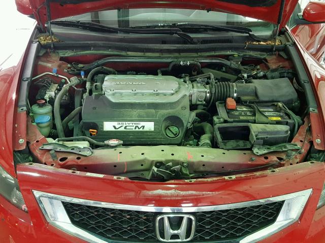 1HGCS2B87AA010530 - 2010 HONDA ACCORD EXL RED photo 7