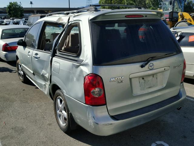 JM3LW28A830338522 - 2003 MAZDA MPV WAGON SILVER photo 3