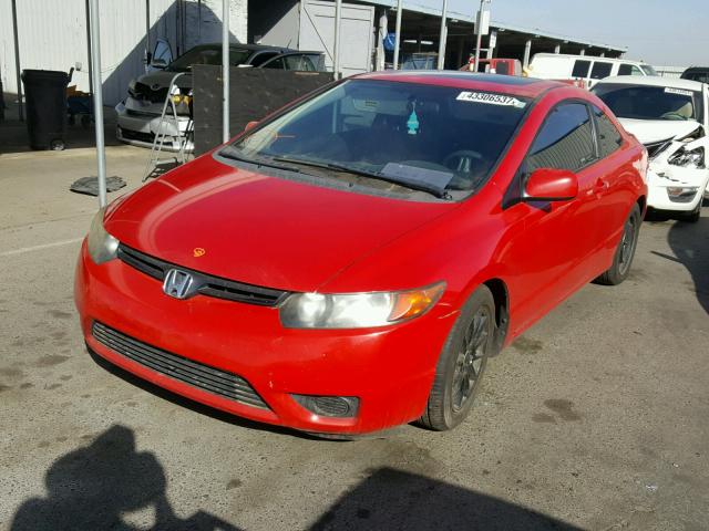 2HGFG12856H546622 - 2006 HONDA CIVIC EX RED photo 2