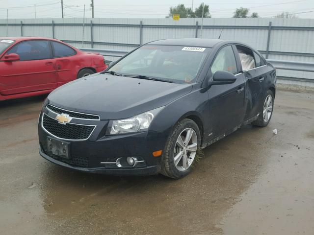 1G1PG5SC2C7198423 - 2012 CHEVROLET CRUZE LT BLACK photo 2