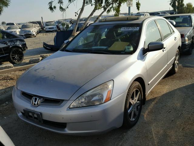 1HGCM66574A000103 - 2004 HONDA ACCORD EX SILVER photo 2