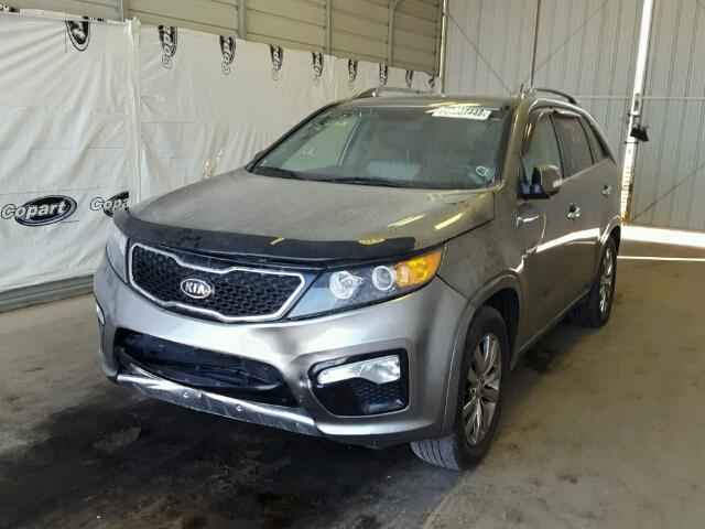 5XYKW4A20DG358777 - 2013 KIA SORENTO SX GRAY photo 2