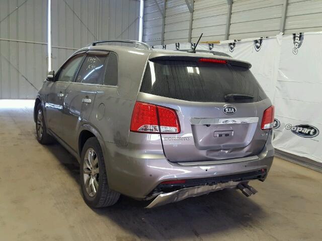 5XYKW4A20DG358777 - 2013 KIA SORENTO SX GRAY photo 3