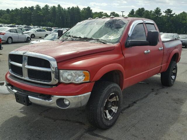 3D7KS28D35G850753 - 2005 DODGE RAM 2500 S RED photo 2