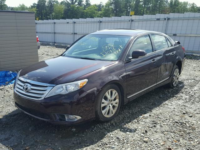 4T1BK3DB8BU384259 - 2011 TOYOTA AVALON BAS MAROON photo 2