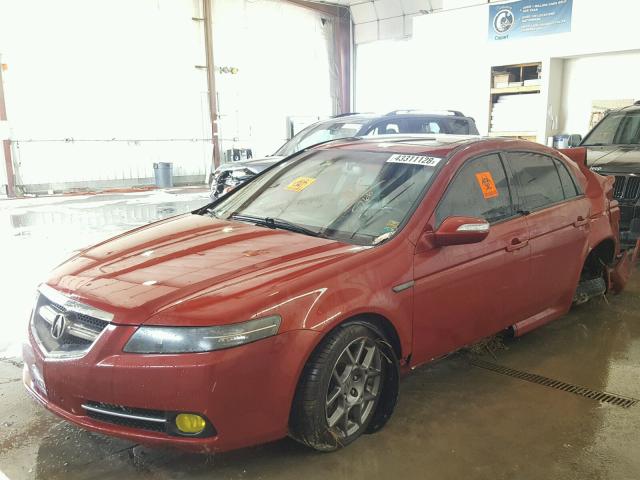 19UUA76547A005766 - 2007 ACURA TL TYPE S RED photo 2