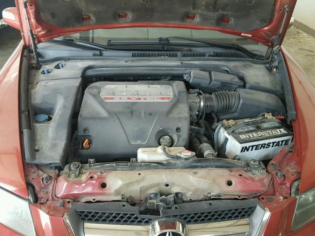 19UUA76547A005766 - 2007 ACURA TL TYPE S RED photo 7