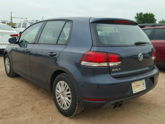 WVWDB7AJ9CW259261 - 2012 VOLKSWAGEN GOLF 蓝色 照片 3