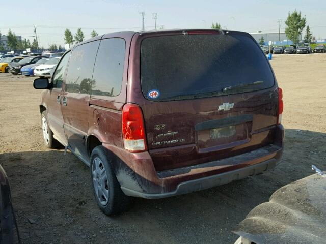 1GNDU23147D209046 - 2007 CHEVROLET UPLANDER L 勃艮第红 照片 3