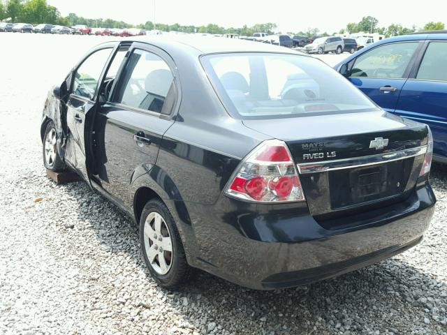 KL1TD56648B154888 - 2008 CHEVROLET AVEO BASE Қара фото 3