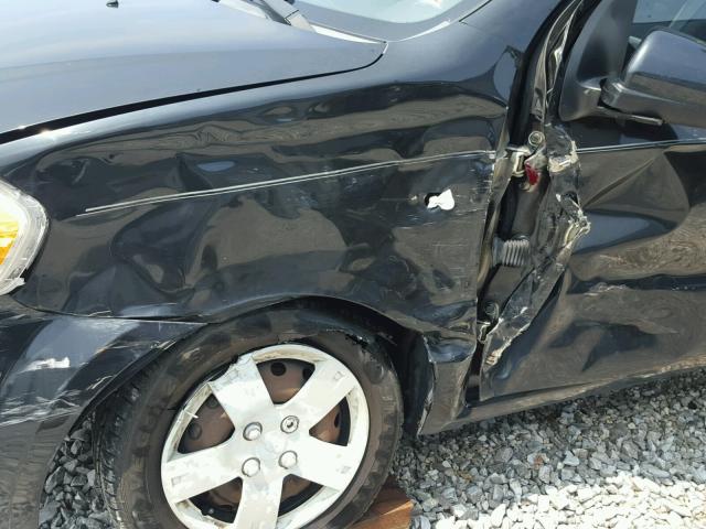 KL1TD56648B154888 - 2008 CHEVROLET AVEO BASE Қара фото 9