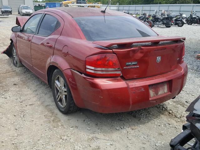 1B3LC56K58N245189 - 2008 DODGE AVENGER SX RED photo 3