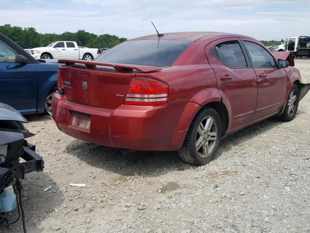 1B3LC56K58N245189 - 2008 DODGE AVENGER SX RED photo 4