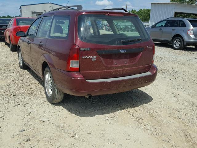 1FAHP36N87W187990 - 2007 FORD FOCUS ZXW MAROON photo 3