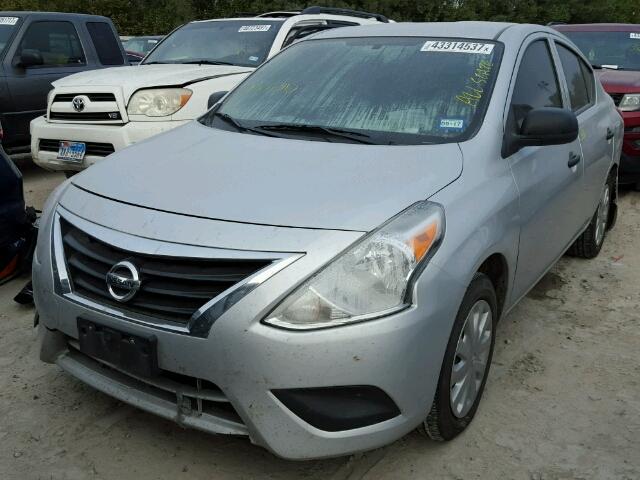 3N1CN7AP7FL826460 - 2015 NISSAN VERSA S SILVER photo 2