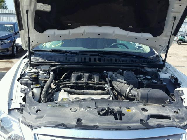 1FAHP2EW7AG151438 - 2010 FORD TAURUS SEL WHITE photo 7