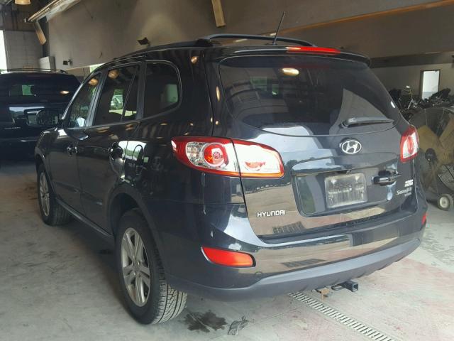 5XYZHDAG0BG019177 - 2011 HYUNDAI SANTA FE S BLACK photo 3