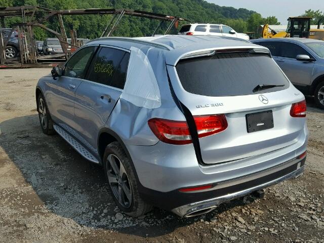 WDC0G4KB9HF116950 - 2017 MERCEDES-BENZ GLC 300 4M BLUE photo 3