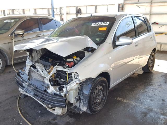 KL1TD66647B729902 - 2007 CHEVROLET AVEO BASE Күміс фото 2