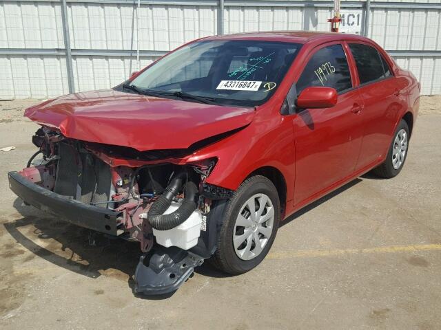 JTDBU4EE4AJ086921 - 2010 TOYOTA COROLLA BA RED photo 2