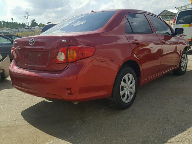 JTDBU4EE4AJ086921 - 2010 TOYOTA COROLLA BA RED photo 4