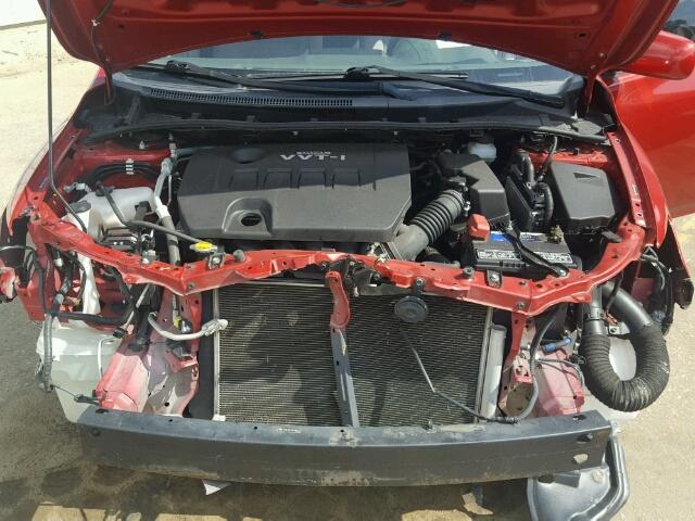 JTDBU4EE4AJ086921 - 2010 TOYOTA COROLLA BA RED photo 7