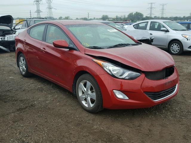 KMHDH4AE9DU729894 - 2013 HYUNDAI ELANTRA RED photo 1