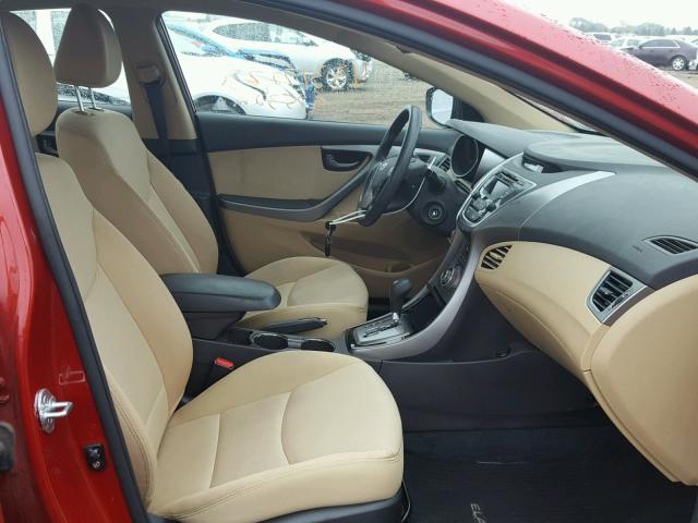 KMHDH4AE9DU729894 - 2013 HYUNDAI ELANTRA RED photo 5