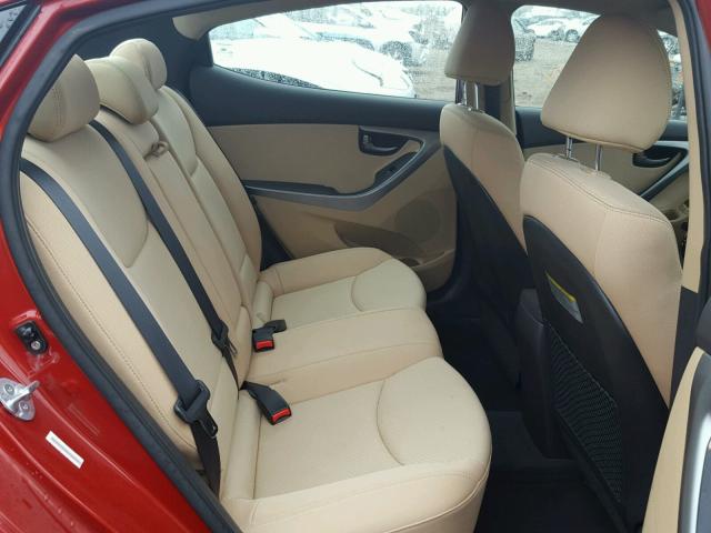 KMHDH4AE9DU729894 - 2013 HYUNDAI ELANTRA RED photo 6