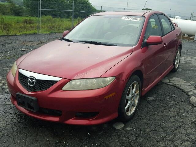 1YVHP80D045N25353 - 2004 MAZDA MAZDA6 RED photo 2