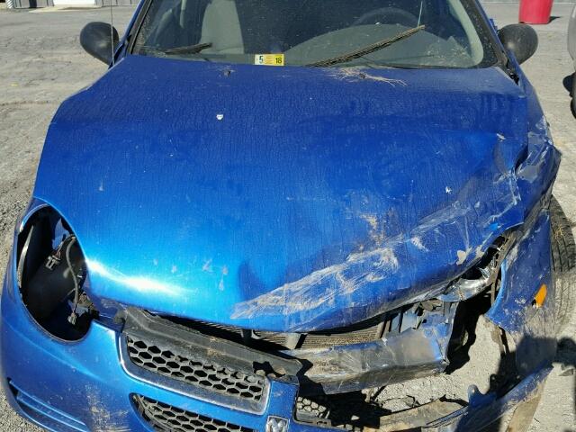 1B3ES56C05D134068 - 2005 DODGE NEON SXT BLUE photo 7