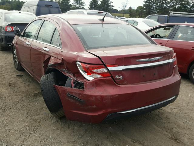 1C3CCBCG0DN711896 - 2013 CHRYSLER 200 LIMITE RED photo 3