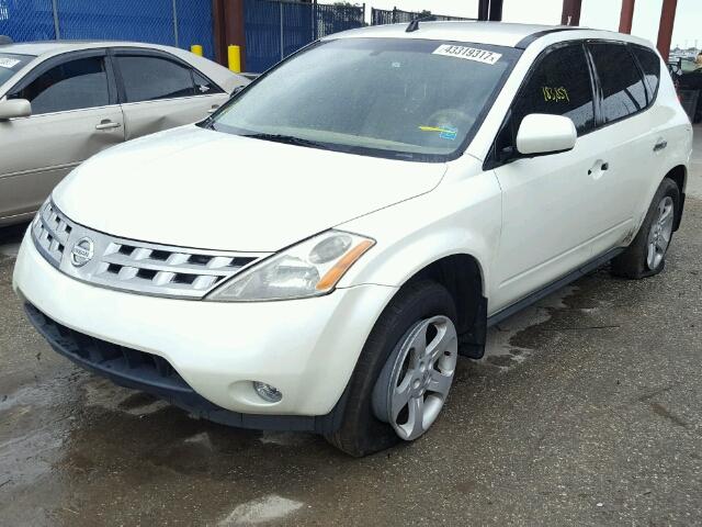 JN8AZ08T14W227617 - 2004 NISSAN MURANO WHITE photo 2