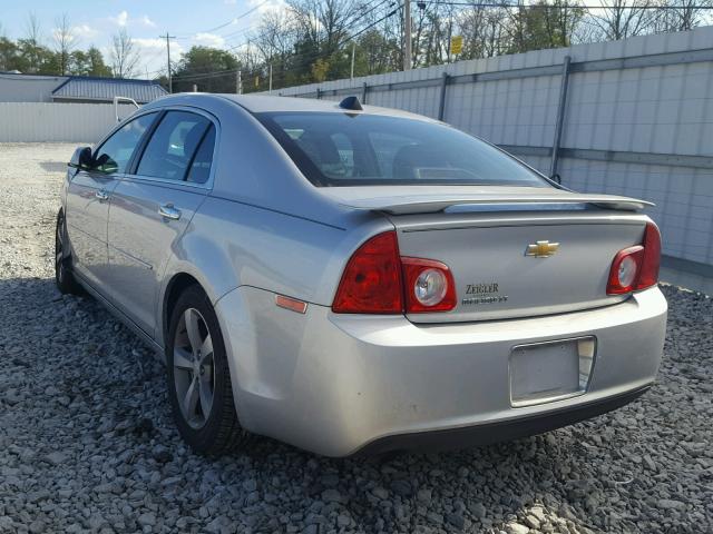 1G1ZC5E04CF206632 - 2012 CHEVROLET MALIBU 1LT SILVER photo 3