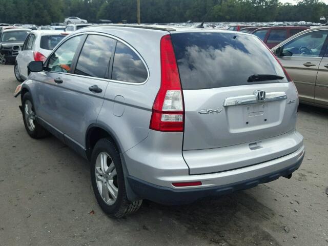 5J6RE4H58AL060067 - 2010 HONDA CR-V EX SILVER photo 3