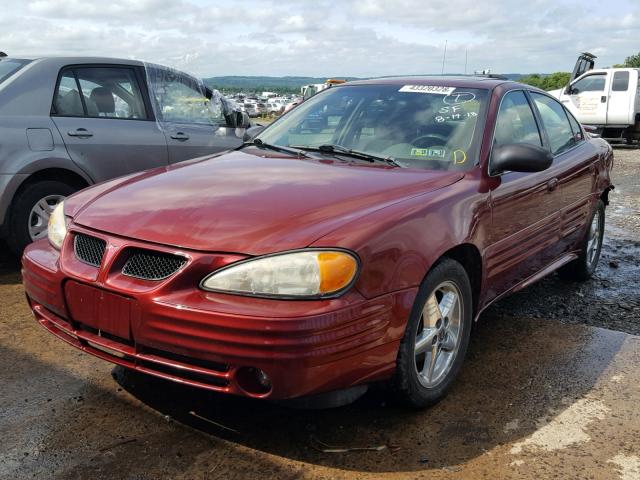 1G2NF52F12C305080 - 2002 PONTIAC GRAND AM S Tünd qırmızı foto 2