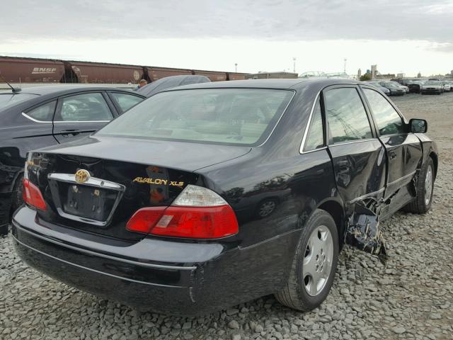 4T1BF28B23U332474 - 2003 TOYOTA AVALON BLACK photo 4