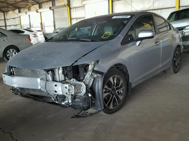 19XFB2F89EE060998 - 2014 HONDA CIVIC EX ვერცხლისფერი ფოტო 2