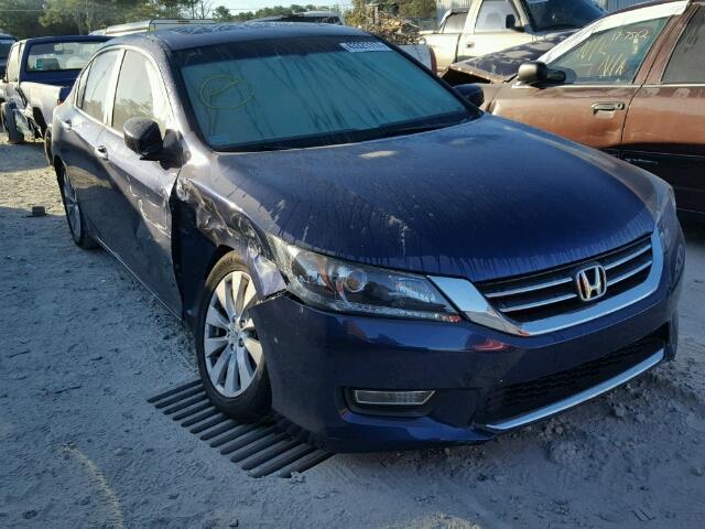 1HGCR2F79DA045507 - 2013 HONDA ACCORD EX BLUE photo 1