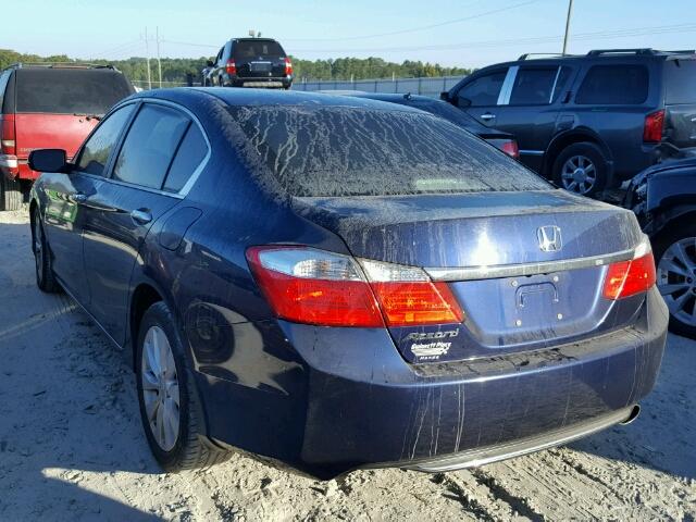 1HGCR2F79DA045507 - 2013 HONDA ACCORD EX BLUE photo 3