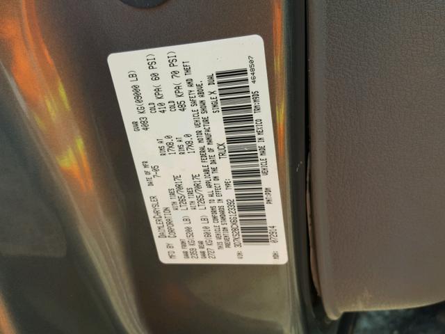 3D7KS28CX6G123392 - 2006 DODGE RAM 2500 S GRAY photo 10